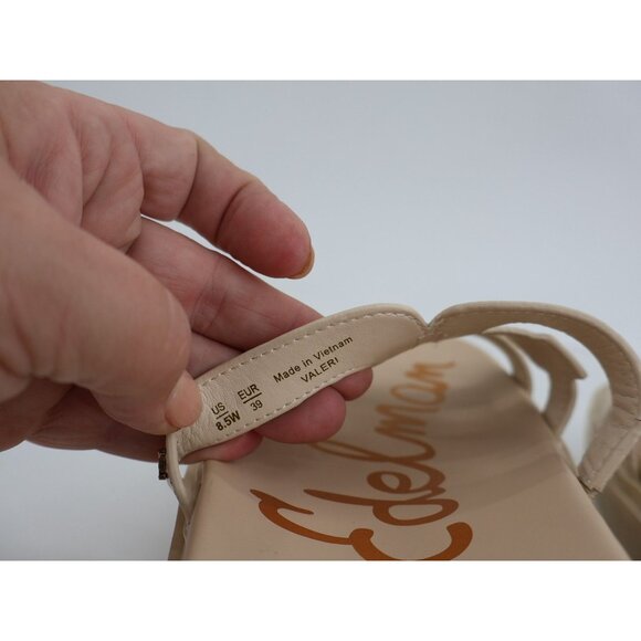 Sam Edelman Valeri Slide Women Size 8.5 Wide Ivory Leather Platform Slip On Flat - Picture 11 of 15